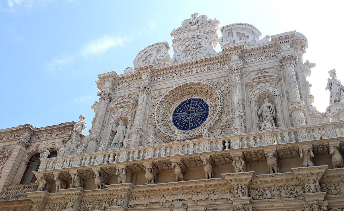 Basilica di Santa Croce facade in Lecce italy