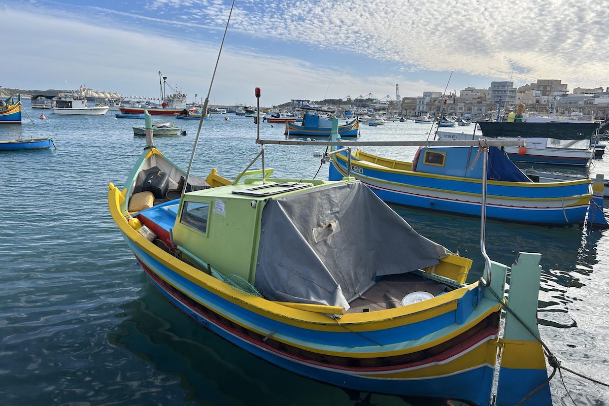 The charming harbour in Marsaxlokk Malta