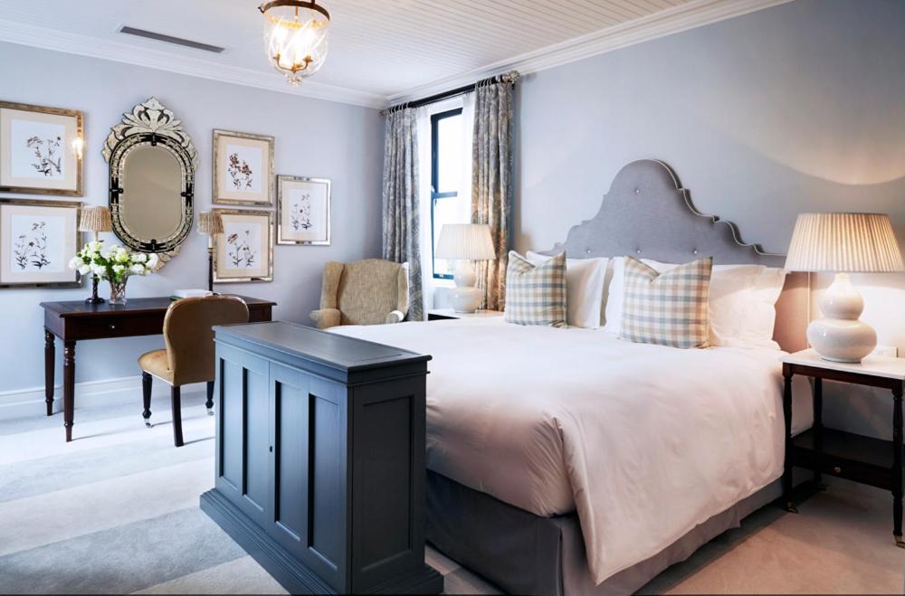 The Mount Nelson hotel in Cape Town South Africa has comfortable, brightly lit rooms. Recommended by a JourneyWoman reader as a safe place for women to stay. 
