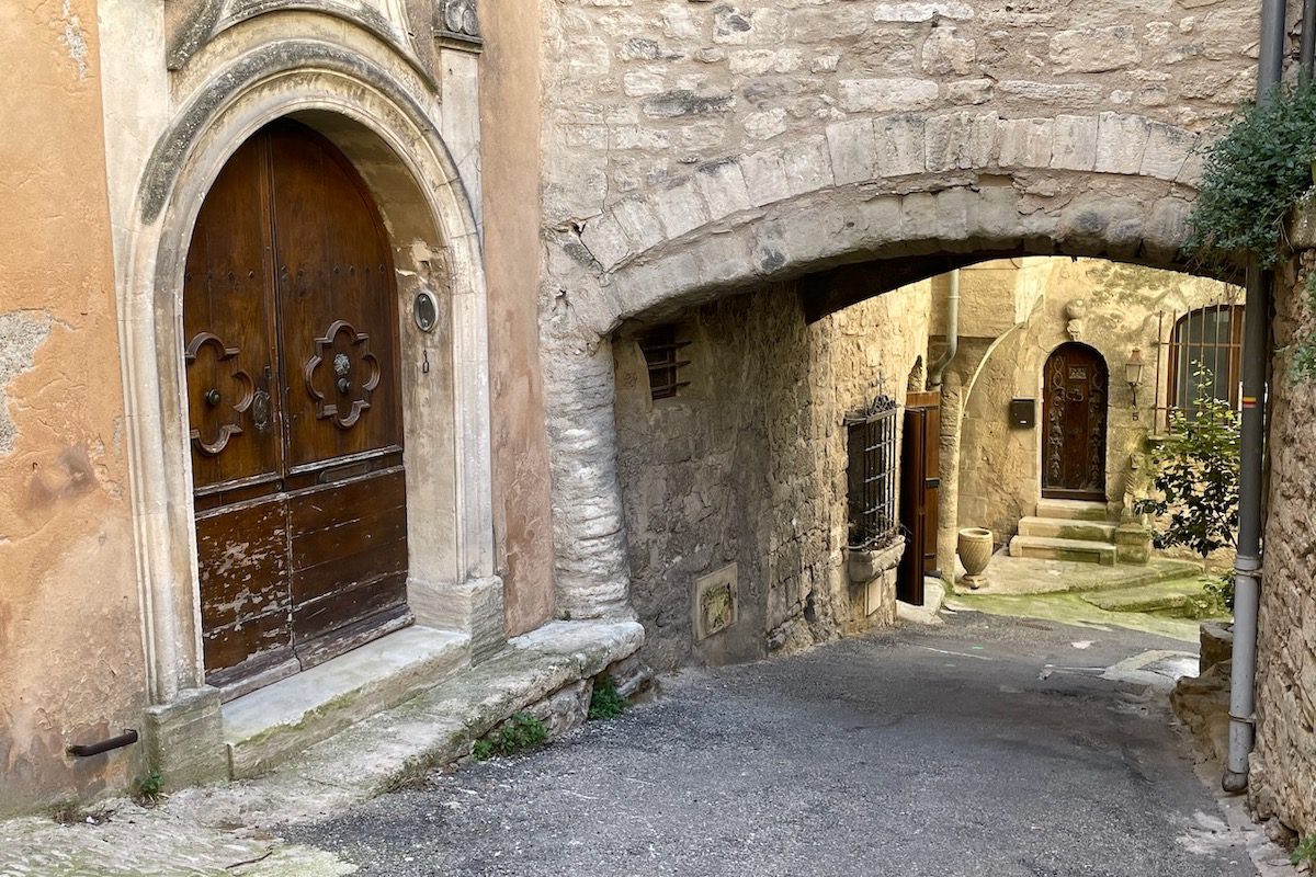 The ancient streets of the hilltop village of Bonnieux