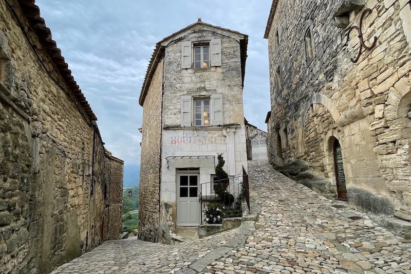 The peaceful streets of the village of Lacoste in the Luberon, home of SCAD, the Savannah College of Art & Design