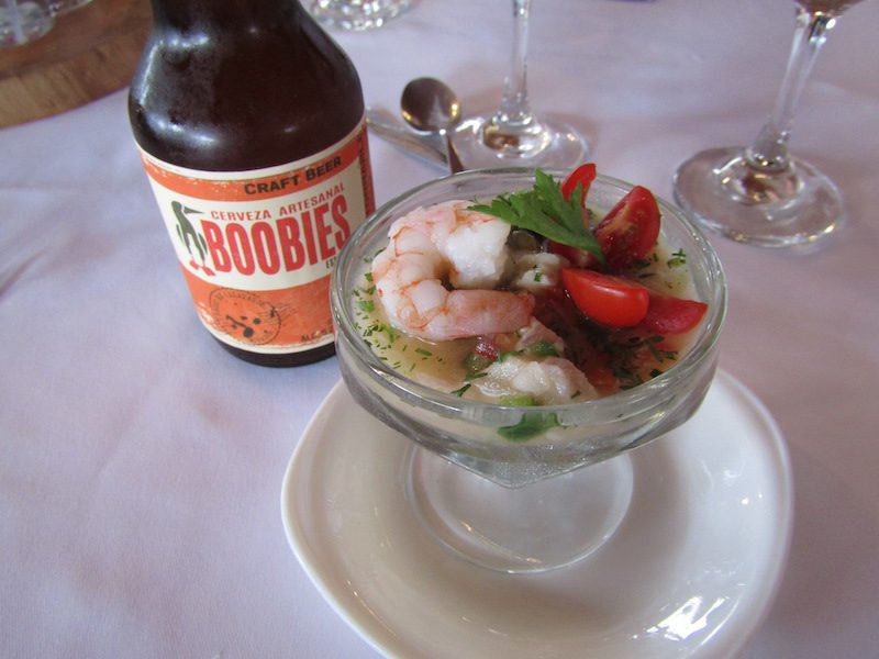 Jules Torti finding interesting booze around the world, like this Boobie beer in the Galapagos Islands.