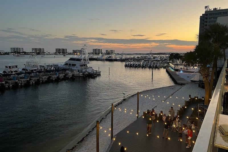 Destin Harbour at dusk