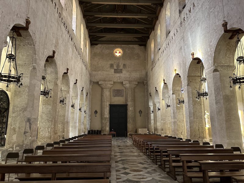 Inside the Ortigia Church