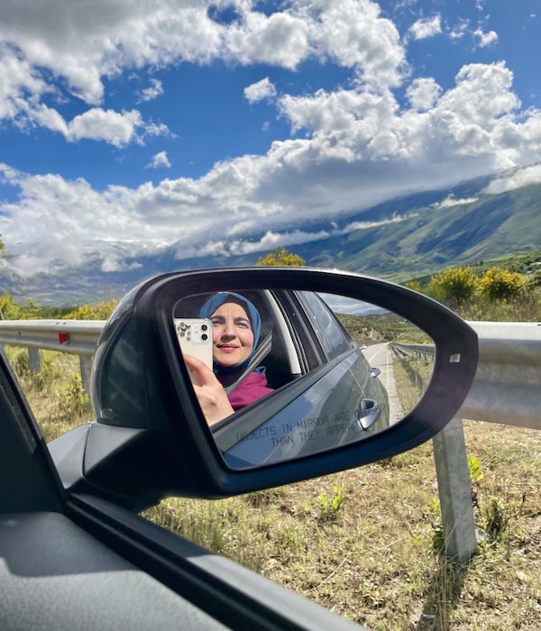 Heading out onto the roadtrip with blue skies