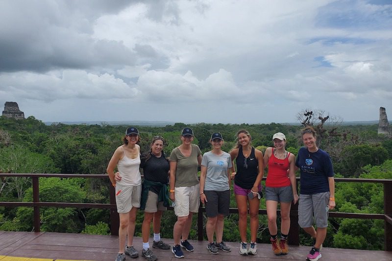 A group of travellers on an expedition in Guatemala with Animal Experience International