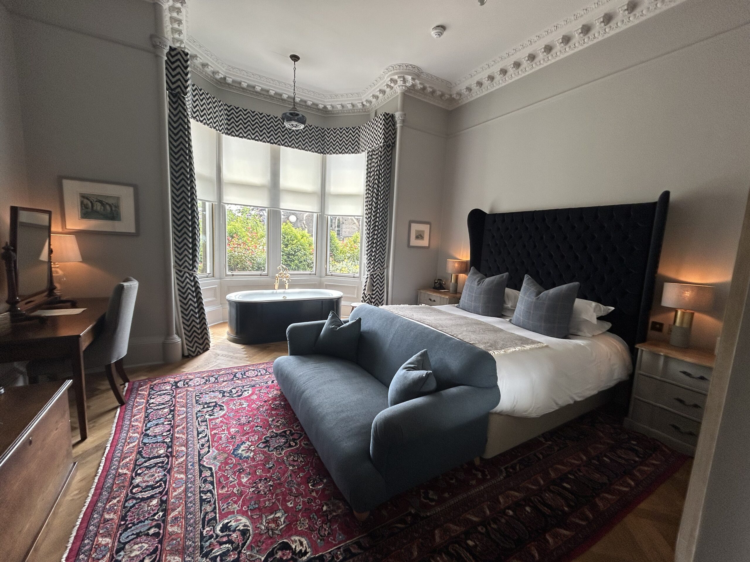 3.	Most hotels were locally owned boutique hotels  </p>
<p>I tend to be very picky about where I stay and for the most part, I liked the hotels chosen by Brendan Vacations. </p>
<p>There were two hotels that stood out for me: the Arbutus in Killarney, a charming Victorian-era home with a pub downstairs, and the Montenotte Hotel in Cork, with views from the highest hill. In Edinburgh, I stayed at the luxury Roseate but only for one night — not enough to appreciate its understated elegance and have a bath in the tub!<br />
