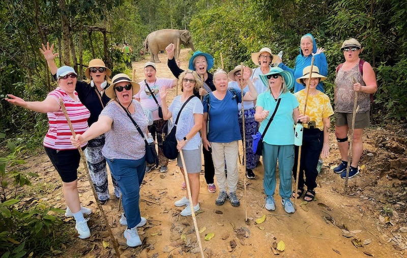 A group of women on a Sisterhood Travels trip