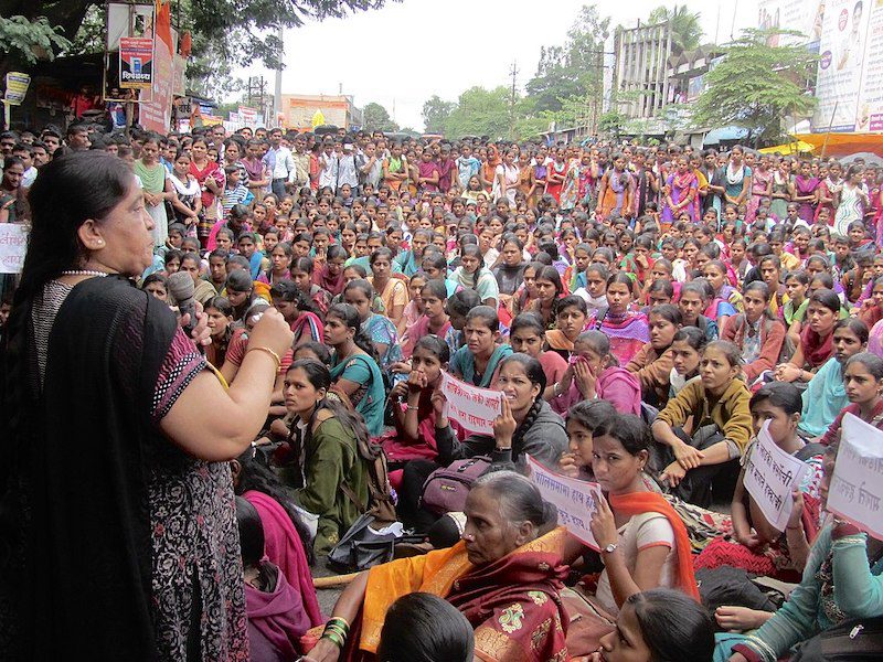 Agitation to protest violence against women, Gadhinglaj-Kolhapur, Maharashtra, July 2014