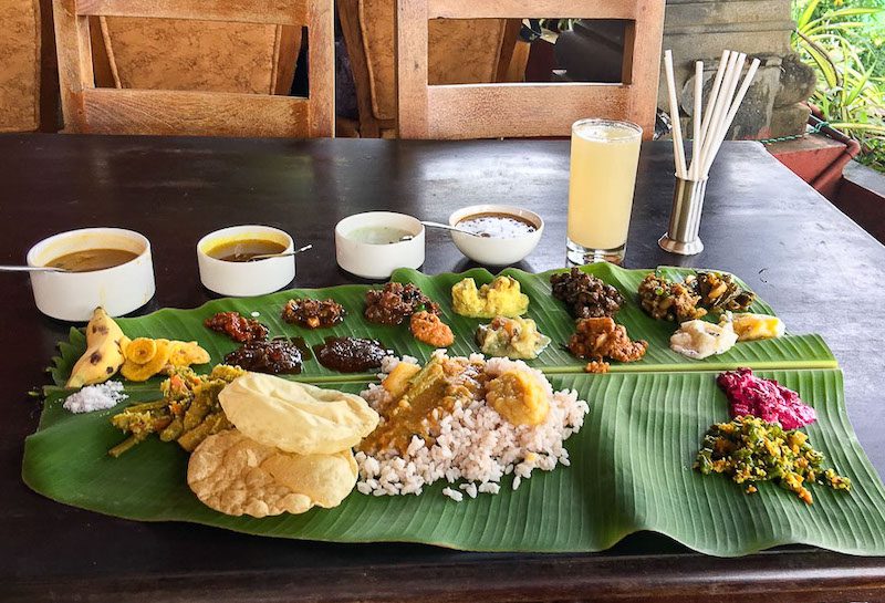 Sadya meal in Cochin