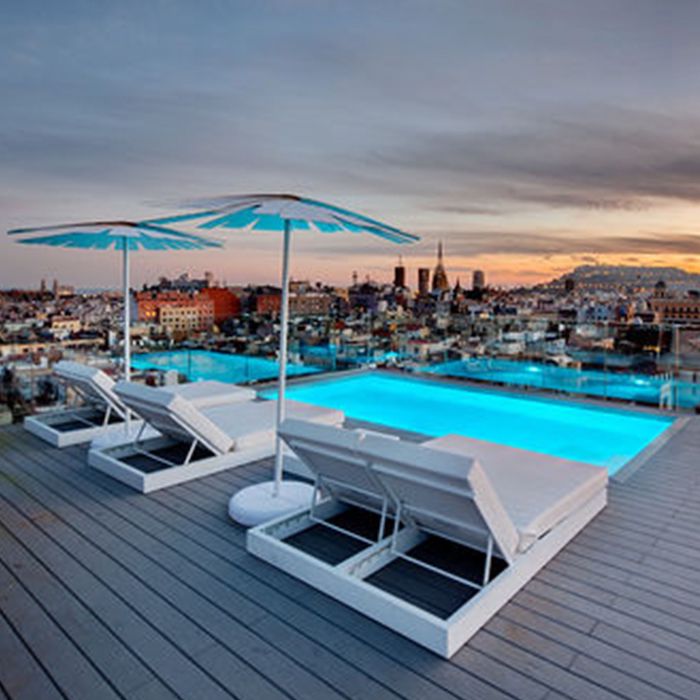 Yurbban Trafalgar Hotel rooftop in Barcelona