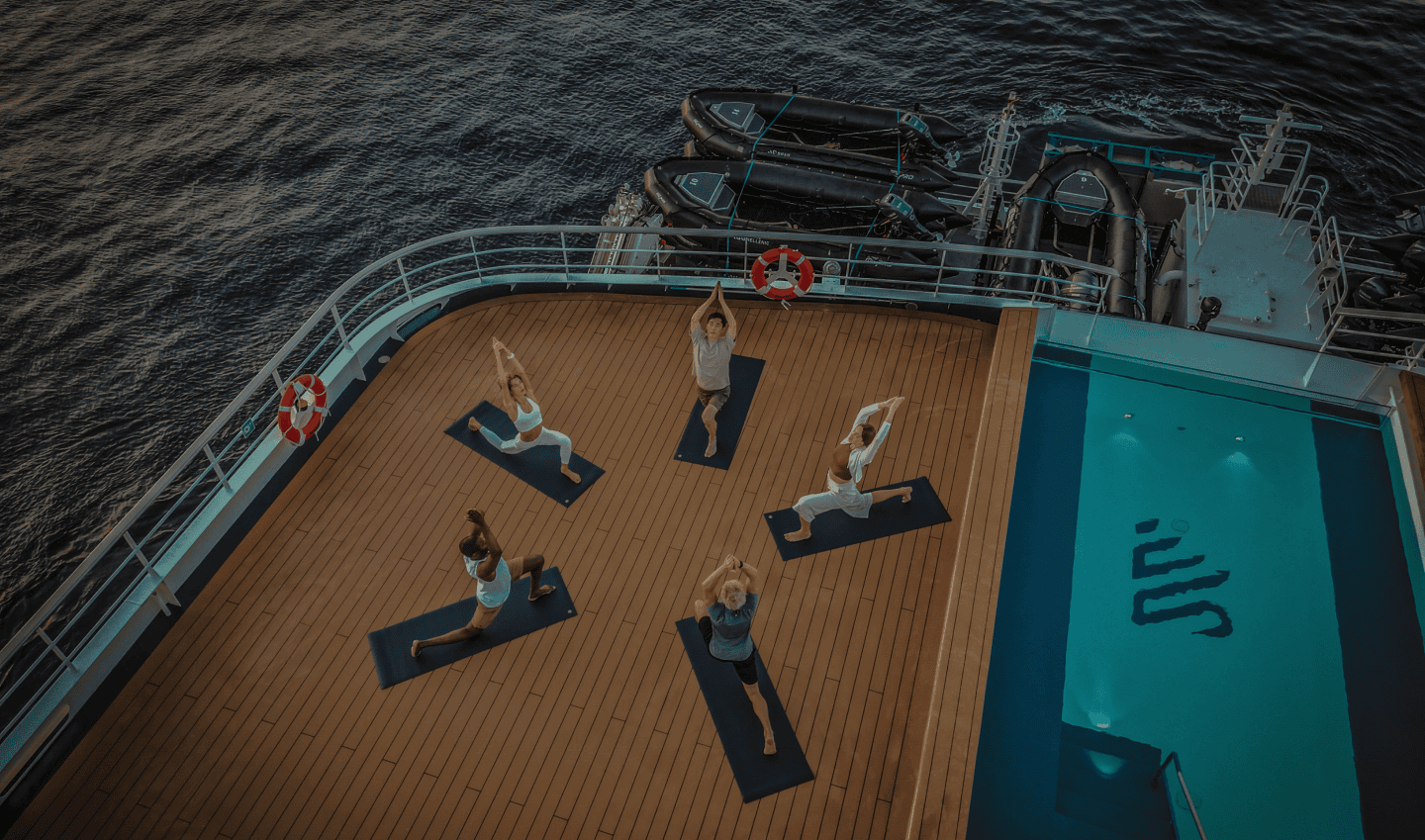 Swan hellenic expedition ship wellness on deck