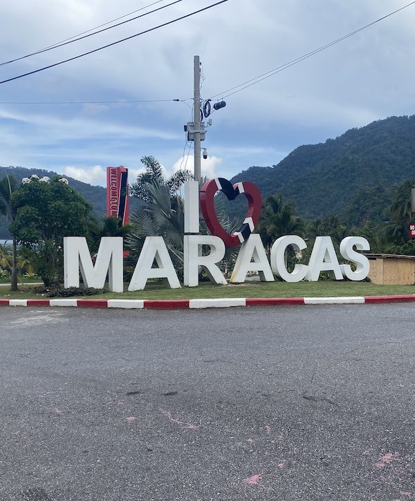 Maracas Beach Sign in Trinidad