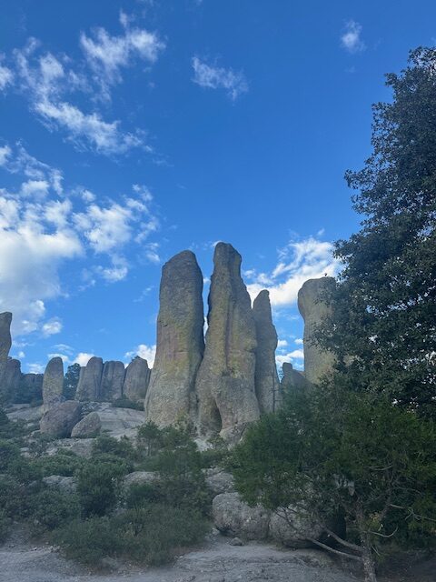 limestone rocks in the valley of the monks