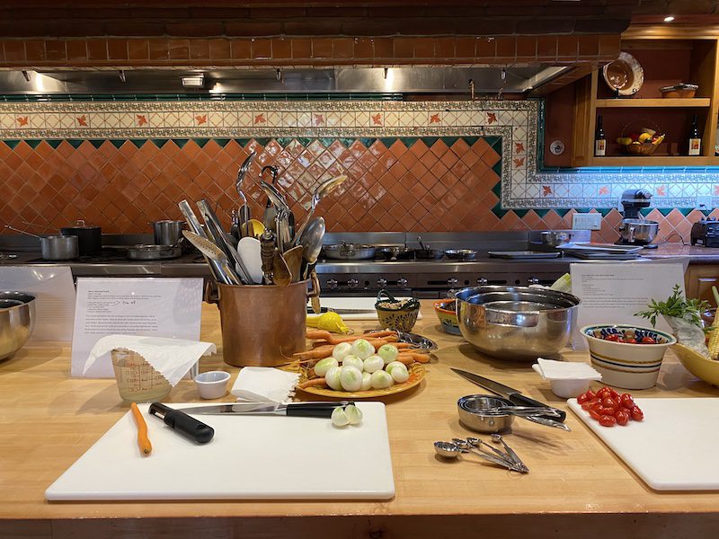 A cooking experience at  Rancho la Puerta