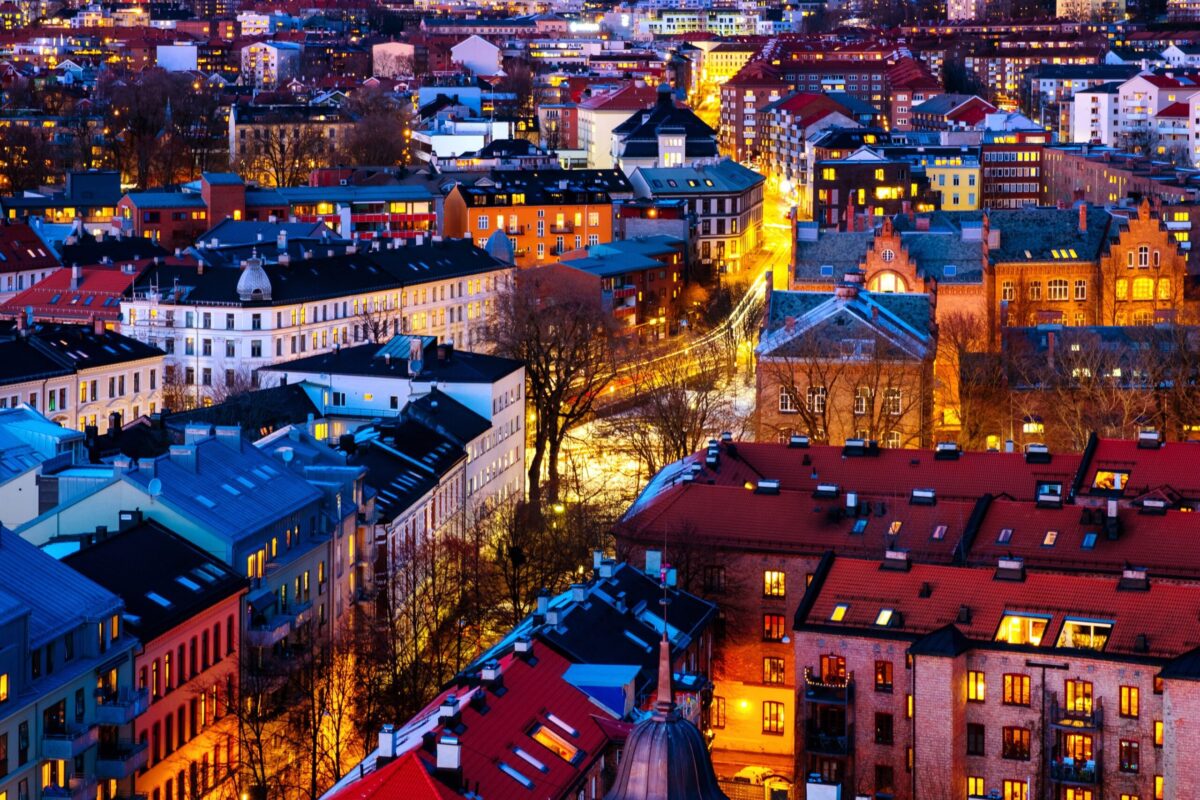 Oslo in winter city streets