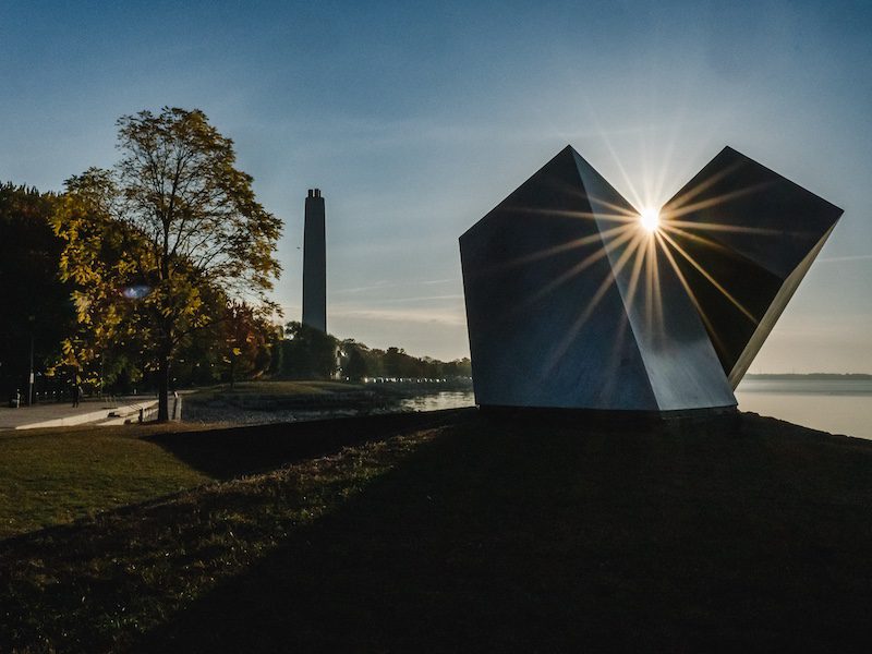 Breakwater Park and the Time Sculpture
