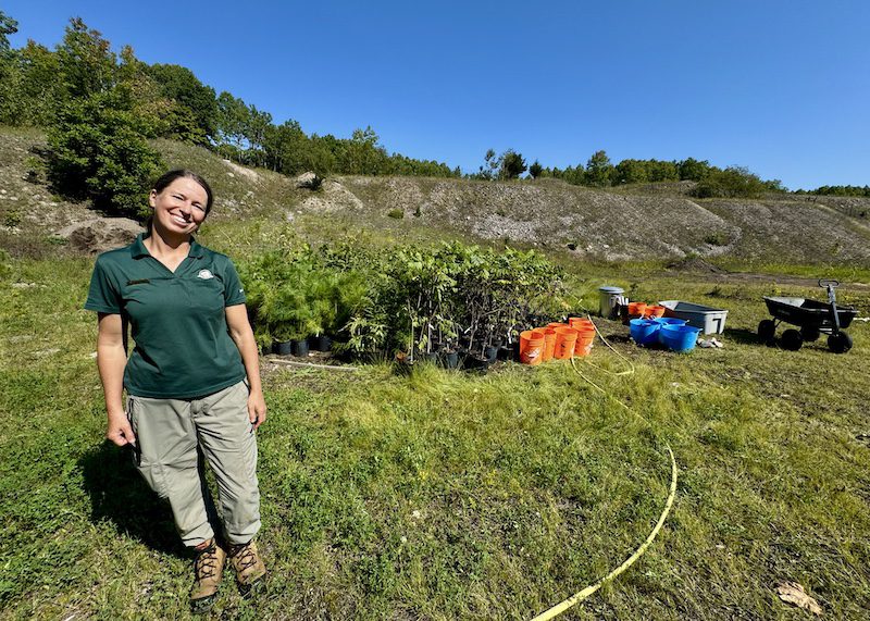 Mending Ground project coordinator Mary Beth Lynch at Thousand Islands National Park