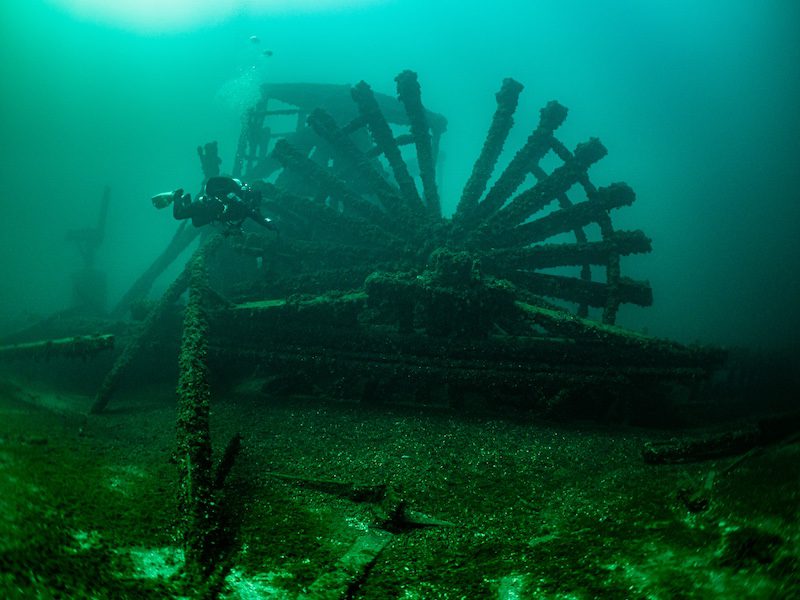Shipwreck underwater Kingston Ontario