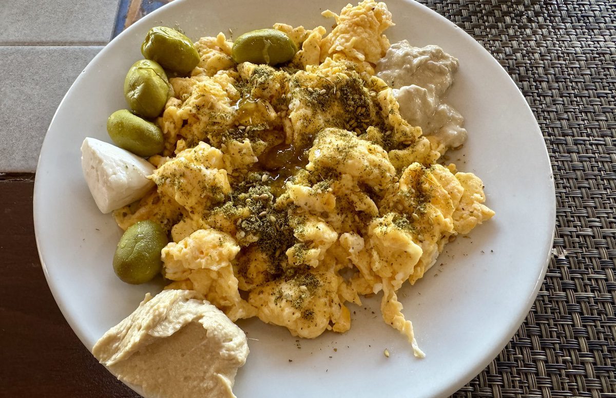 Breakfast eggs at Al Sultana Luxury Camp in Wadi Rum