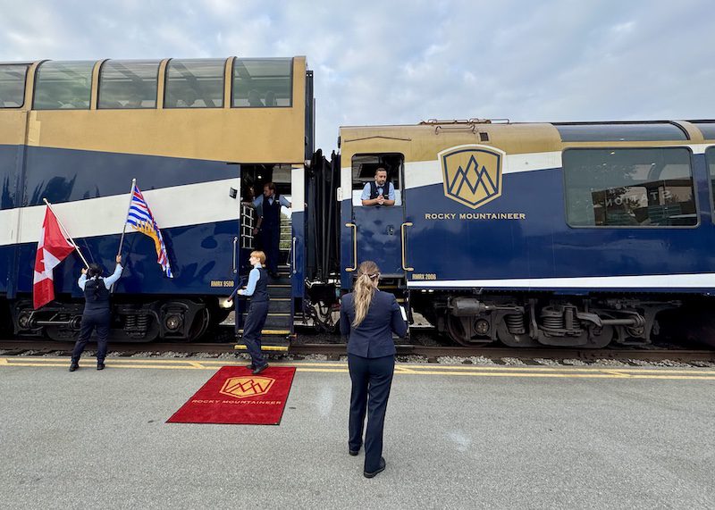 Rocky Mountaineer staff prepare for guests in Vancouver