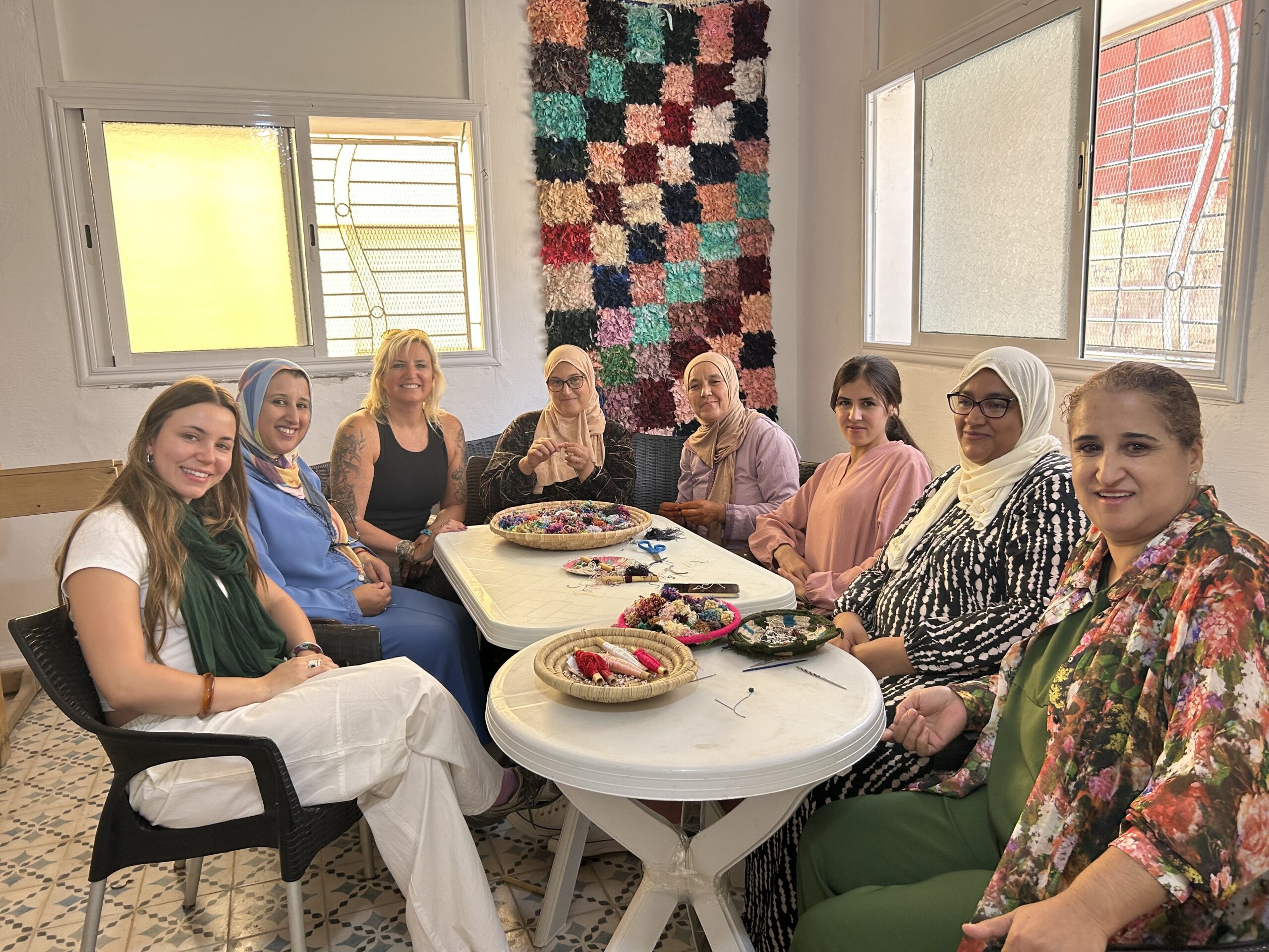 group of women in morocco at buttons 