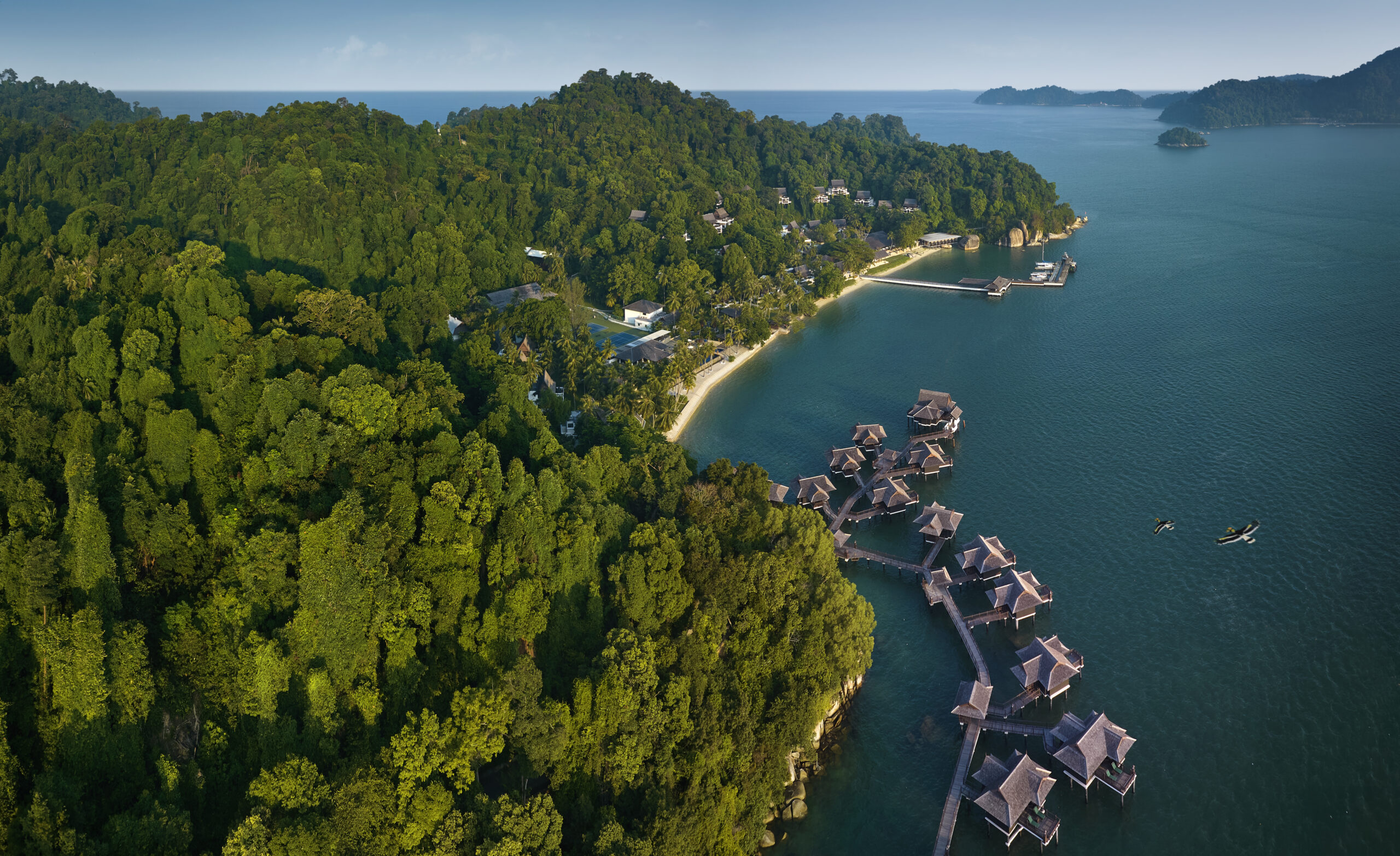 pangkor laut island from the air