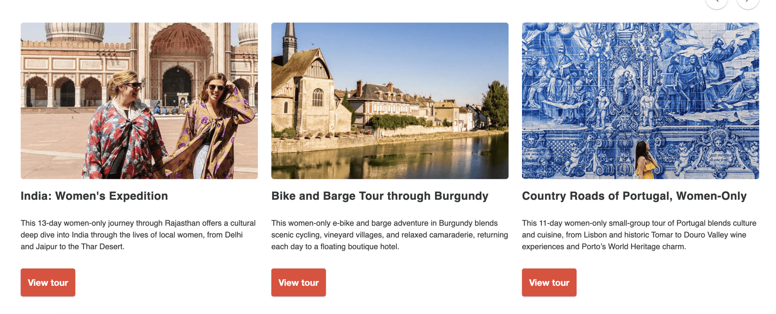 tour radar women only